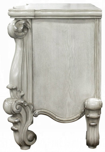 Floor Trader Jackson 21137-38-34 3 pc Astoria grand welton versailles bone white finish wood bedroom make up vanity