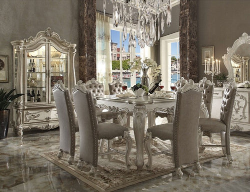 Floor Trader Jackson 61150-52 7 pc Astoria grand welton versailles bone white wash finish wood counter height dining table set
