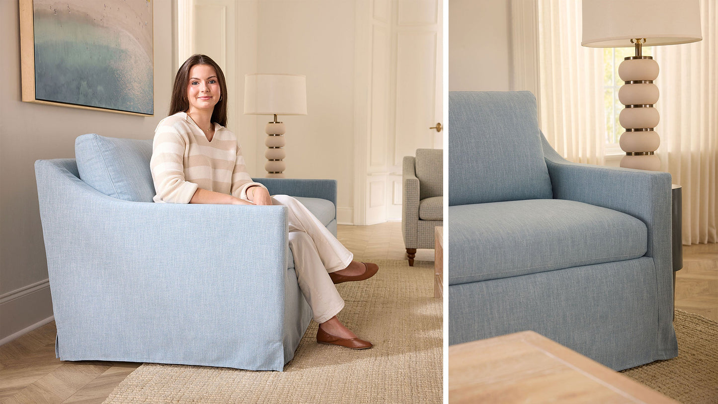Vera Skirted Loveseat