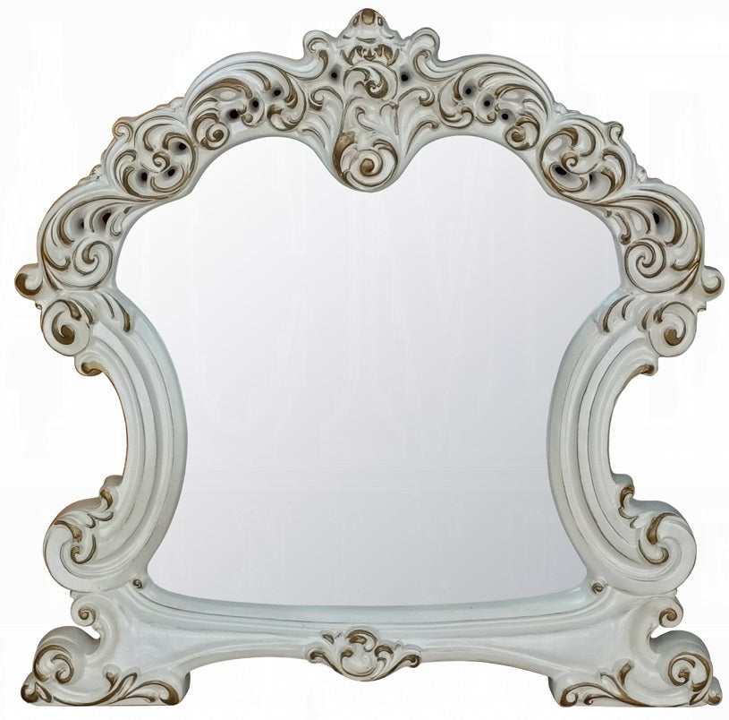 Floor Trader Jackson BD01507-08-1341 3 pc Vendome antique pearl finish wood bedroom make up vanity set